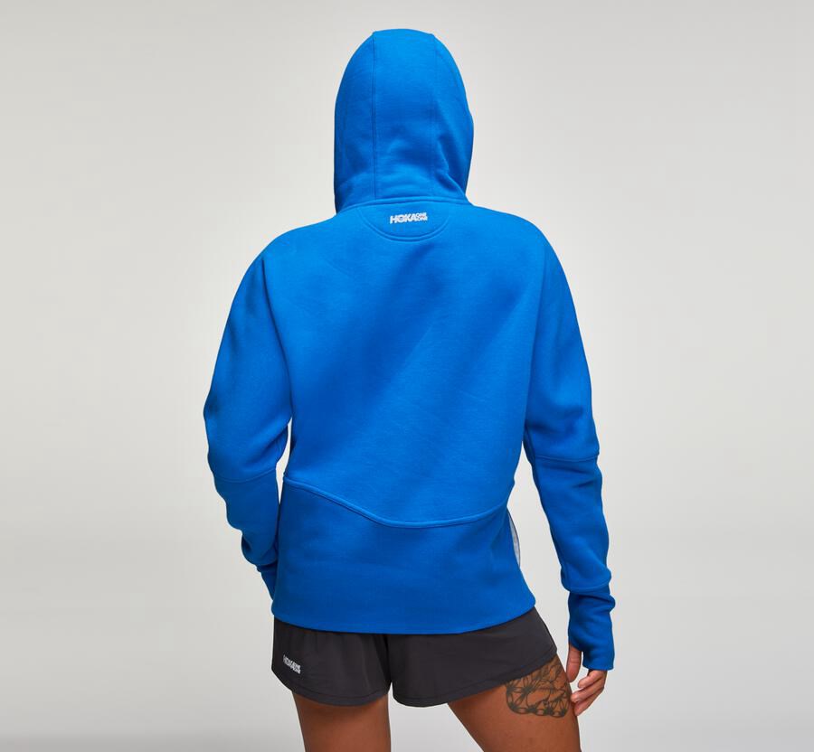 Hoka Australia One One Performance - Womens Hoodie Blue - KBGPC-7168